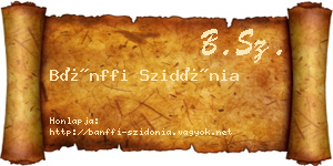Bánffi Szidónia névjegykártya